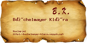Büchelmayer Klára névjegykártya